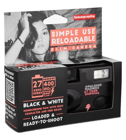 Lomography Simple Use Reloadable Black & White Film Camera (27-Exposure Roll) Lomography Simple Use Reloadable Black & White Film Camera (27-Exposure Roll)
